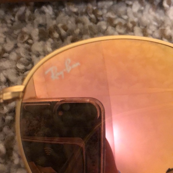 Flash + gold round flat lenses ray bands - Picture 2 of 3